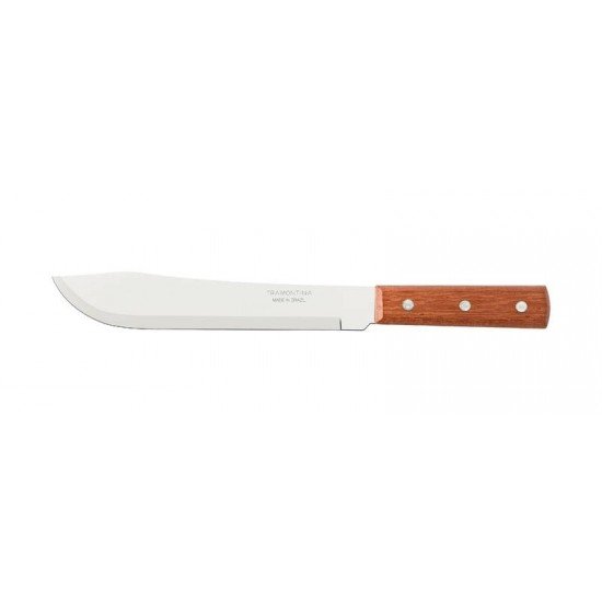 FACA PARA COZINHA TRAMONTINA DYNAMIC COM LÂMINA DE AÇO INOX E CABO DE MADEIRA NATURAL 8