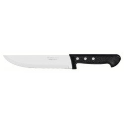 FACA PARA COZINHA 7 PLENUS PRETO - LAMINA DE ACO INOX E CABO DE POLIPROPILENO