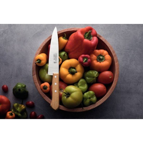 FACA PEIXEIRA E COZINHA TRAMONTINA COM LÂMINA EM AÇO CARBONO E CABO DE MADEIRA 5