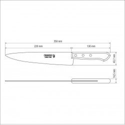 FACA PEIXEIRA E COZINHA TRAMONTINA COM LÂMINA EM AÇO CARBONO E CABO DE MADEIRA 9