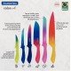 JOGO DE FACAS TRAMONTINA COLORCUT COM LÂMINAS EM AÇO INOX E CABOS DE POLIPROPILENO PINTADO 06 PEÇAS