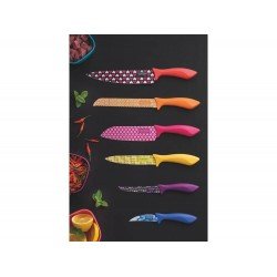 JOGO FACAS 6 PCS COLORCUT MISTO SORTIDOS COM LAMINAS DE ACO INOX E CABOS DE POLIPROPILENO TRAMONTINA