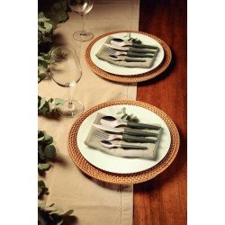 GARFO DE MESA TRAMONTINA LYF COM LÂMINA EM AÇO INOX E CABO DE POLIPROPILENO PCR VERDE NATUREZA