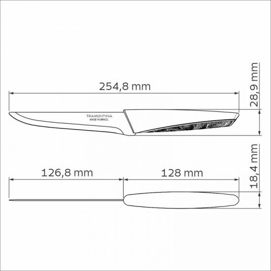FACA PARA DESOSSAR TRAMONTINA LYF COM LÂMINA EM AÇO INOX E CABO DE POLIPROPILENO PCR VERDE NATUREZA 5