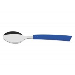 COLHER PARA CHA BRISA AZUL LAMINA DE ACO INOX E CABO DE POLIPROPILENO TRAMONTINA