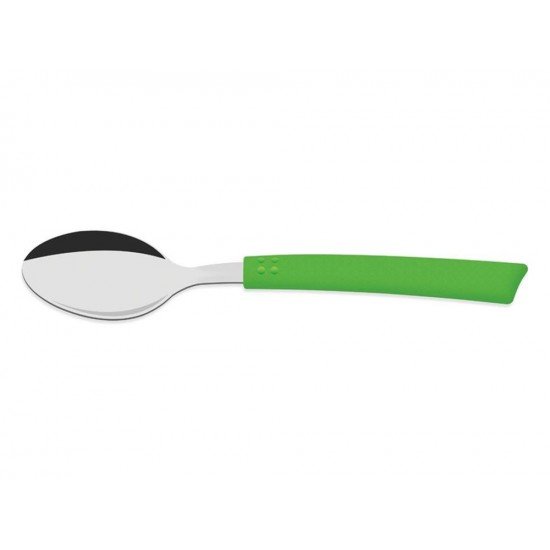 COLHER PARA CHA BRISA VERDE LAMINA DE ACO INOX E CABO DE POLIPROPILENO TRAMONTINA