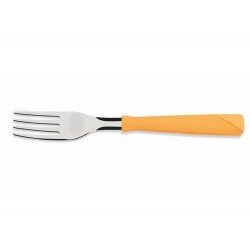 GARFO DE MESA NEW KOLOR LARANJA LAMINA DE ACO INOX E CABO DE POLIPROPILENO TRAMONTINA