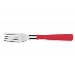 GARFO DE MESA NEW KOLOR VERMELHO LAMINA DE ACO INOX E CABO DE POLIPROPILENO TRAMONTINA