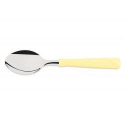 KIT 600 COLHER PARA CHA NEW KOLOR CREME LAMINA DE ACO INOX E CABO DE POLIPROPILENO TRAMONTINA
