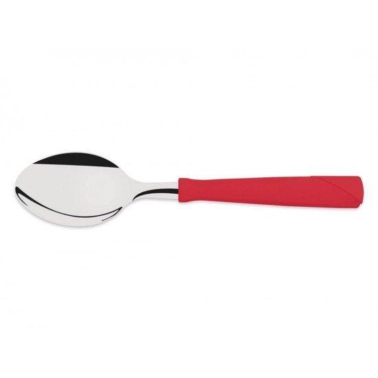 COLHER PARA CHA NEW KOLOR VERMELHO LAMINA DE ACO INOX E CABO DE POLIPROPILENO TRAMONTINA