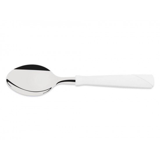 KIT 600 COLHER PARA CHA NEW KOLOR BRANCO LAMINA DE ACO INOX E CABO DE POLIPROPILENO TRAMONTINA