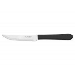 FACA PARA CHURRASCO 4 LEME PRETO LAMINA DE ACO INOX E CABO DE POLIPROPILENO TRAMONTINA