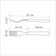 GARFO DE MESA TRAMONTINA LEME COM LÂMINA EM AÇO INOX E CABO DE POLIPROPILENO CINZA