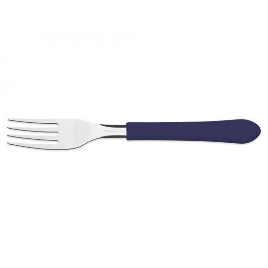GARFO PARA SOBREMESA LEME AZUL LAMINA DE ACO INOX E CABO DE POLIPROPILENO TRAMONTINA