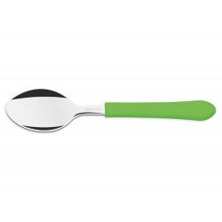 COLHER PARA SOBREMESA LEME VERDE LAMINA DE ACO INOX E CABO DE POLIPROPILENO TRAMONTINA