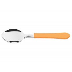 COLHER PARA SOBREMESA LEME LARANJA LAMINA DE ACO INOX E CABO DE POLIPROPILENO TRAMONTINA