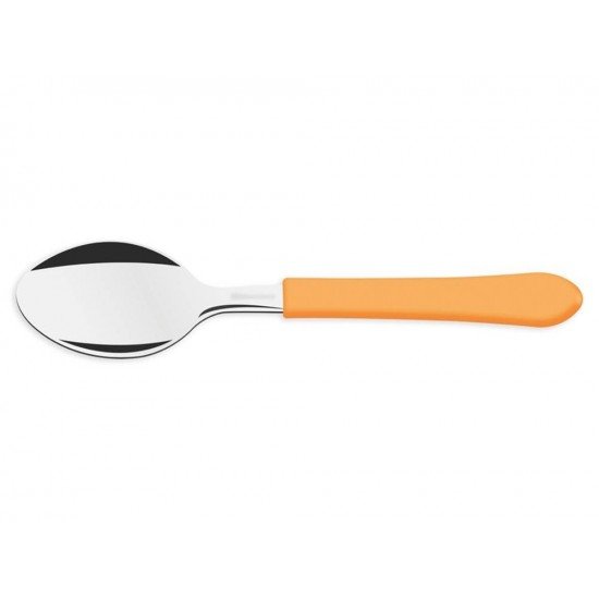COLHER PARA CHA LEME LARANJA LAMINA DE ACO INOX E CABO DE POLIPROPILENO TRAMONTINA