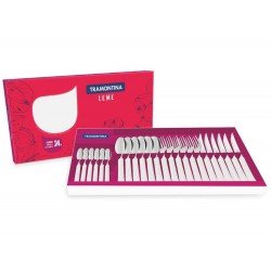 FAQUEIRO 24 PEÇAS LEME BRANCO SORTIDOS COM LAMINAS DE ACO INOX E CABOS DE POLIPROPILENO TRAMONTINA