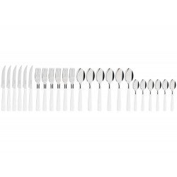 FAQUEIRO 25 PC NEW KOLOR BRANCO SORTIDOS COM LAMINAS DE ACO INOX E CABOS DE POLIPRO TRAMONTINA