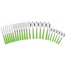FAQUEIRO 24 PCS NEW KOLOR VERDE SORTIDOS COM LAMINAS DE ACO INOX E CABOS DE POLIPROPILENO TRAMONTINA