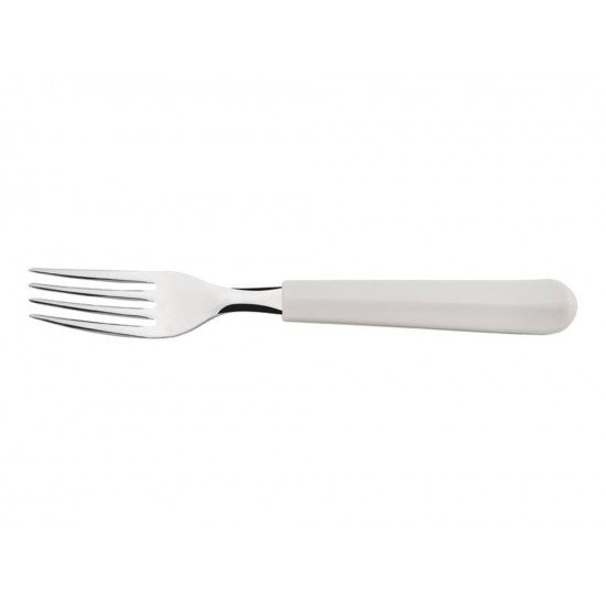 GARFO PARA SOBREMESA TULUM OFF WHITE LAMINA DE ACO INOX E CABO DE POLIPROPILENO TRAMONTINA