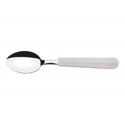 KIT 6 COLHER PARA SOBREMESA TULUM OFF WHITE LAMINA DE ACO INOX E CABO DE POLIPROPILENO TRAMONTINA