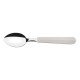 KIT 6 COLHER PARA SOBREMESA TULUM OFF WHITE LAMINA DE ACO INOX E CABO DE POLIPROPILENO TRAMONTINA