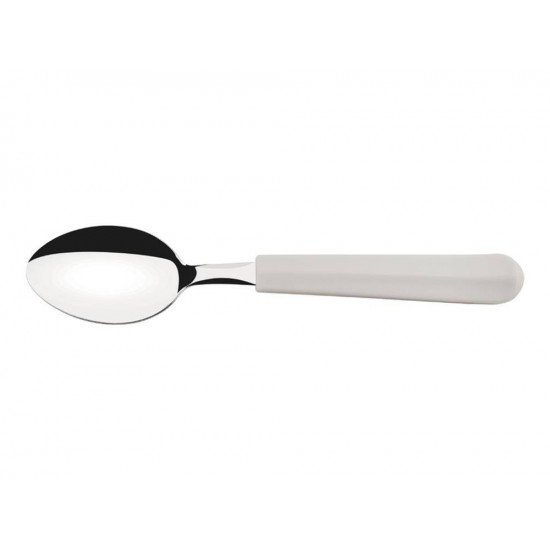 COLHER PARA CHA TULUM OFF WHITE LAMINA DE ACO INOX E CABO DE POLIPROPILENO TRAMONTINA