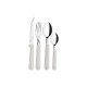FAQUEIRO OFF WHITE EM AÇO INOX E CABO POLIPRO COM FACAS P CHUR COM ACESS MULTIUSO 27 PC TRAMONTINA