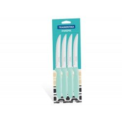 CONJUNTO FACAS CHUR 12 PCS IPANEMA VERDE LAMINAS DE ACO INOX E CABOS DE POLIPROPILENO TRAMONTINA