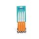 CONJUNTO FACAS CHUR 12 PCS IPANEMA LARANJA LAMINAS DE ACO INOX E CABOS DE POLIPROPILENO TRAMONTINA