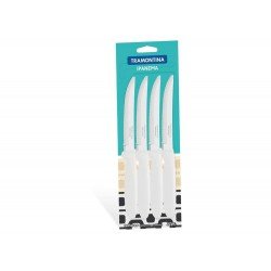 CONJUNTO FACAS CHUR 12 PCS IPANEMA BRANCO LAMINAS DE ACO INOX E CABOS DE POLIPROPILENO TRAMONTINA