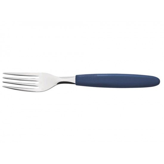 CONJUNTO GARFOS DE MESA 12 PCS IPANEMA AZUL LAMINAS DE ACO INOX E CABOS DE POLIPROPILENO TRAMONTINA