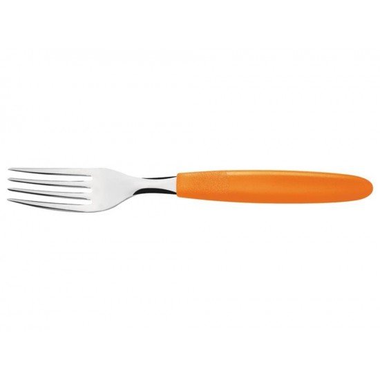 CONJUNTO GARFOS DE MESA 12 PC IPANEMA LARANJA LAMINAS DE ACO INOX E CABOS DE POLIPRO TRAMONTINA