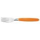CONJUNTO GARFOS DE MESA 12 PC IPANEMA LARANJA LAMINAS DE ACO INOX E CABOS DE POLIPRO TRAMONTINA