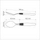 CONJUNTO DE COLHERES DE MESA TRAMONTINA IPANEMA COM LÂMINAS DE AÇO INOX E CABOS DE POLIPROPILENO CINZA 3 PEÇAS