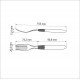 GARFO PARA SOBREMESA TRAMONTINA IPANEMA COM LÂMINA EM AÇO INOX E CABO DE POLIPROPILENO VERMELHO