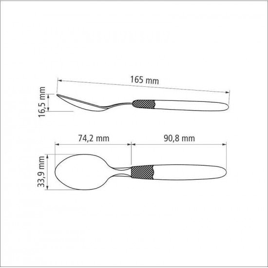 COLHER DE SOBREMESA TRAMONTINA IPANEMA COM LÂMINA EM AÇO INOX E CABO DE POLIPROPILENO VERDE ESMERALDA