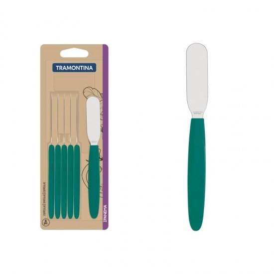 CONJUNTO DE GARFOS PETISCOS IPANEMA LAMINAS AÇO INOX CABOS DE POLIPROPILENO COLORIDO 6 PC TRAMONTINA