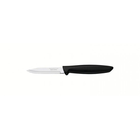 FACA PARA LEGUMES/FRUTAS 3 PLENUS PRETO - LAMINA DE ACO INOX E CABO DE POLIPROPILENO