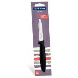 FACA PARA LEGUMES E FRUTAS TRAMONTINA PLENUS COM LÂMINA EM AÇO INOX E CABO DE POLIPROPILENO PRETO 3