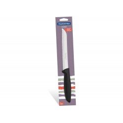 FACA PARA PAO 8 PLENUS PRETO LAMINA DE ACO INOX E CABO DE POLIPROPILENO TRAMONTINA