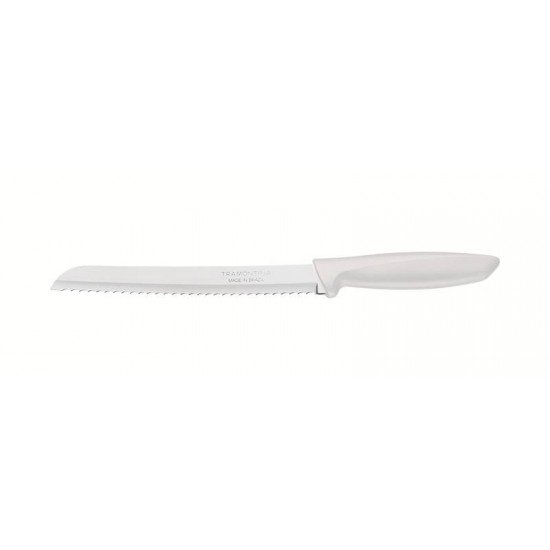 FACA PARA PÃO TRAMONTINA PLENUS COM LÂMINA EM AÇO INOX E CABO DE POLIPROPILENO OFF WHITE 8