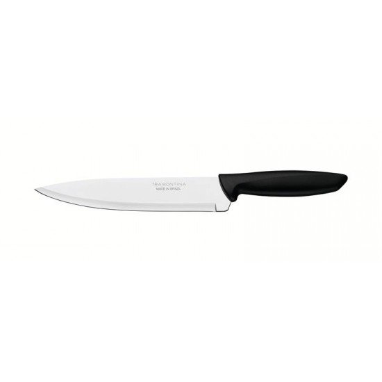 FACA CHEF 8 PLENUS PRETO - LAMINA DE ACO INOX E CABO DE POLIPROPILENO