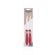 CONJUNTO FACAS CHUR FRUTA 2 PCS COR E COR VERMELHO LAMINAS ACO INOX E CABOS POLIPROPILENO TRAMONTINA