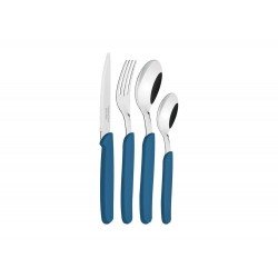 FAQUEIRO 16 PC CARMEL TURQUESA/ESCURO SORTIDOS COM LAMINAS ACO INOX E CABOS POLIPRO TRAMONTINA