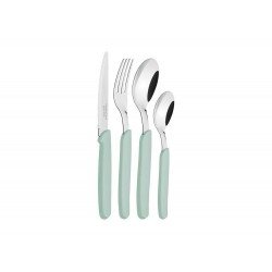 FAQUEIRO 16 PCS CARMEL TURQUESA/CLARO SORTIDOS COM LAMINAS ACO INOX E CABOS POLIPROPILENO TRAMONTINA