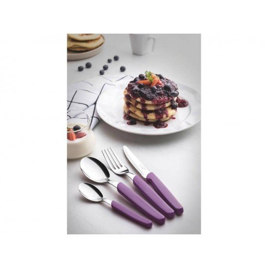 FAQUEIRO 24 PCS CARMEL PURPURA/ESCURO SORTIDOS COM LAMINAS ACO INOX E CABOS POLIPROPILENO TRAMONTINA