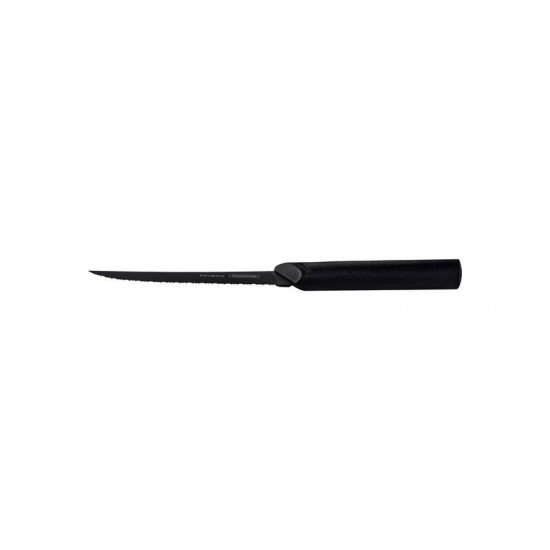 FACA PARA CHURRASCO E FRUTAS TRAMONTINA NYGMA COM LÂMINA EM AÇO INOX E CABO DE POLIPROPILENO TEXTURIZADO PRETO 5