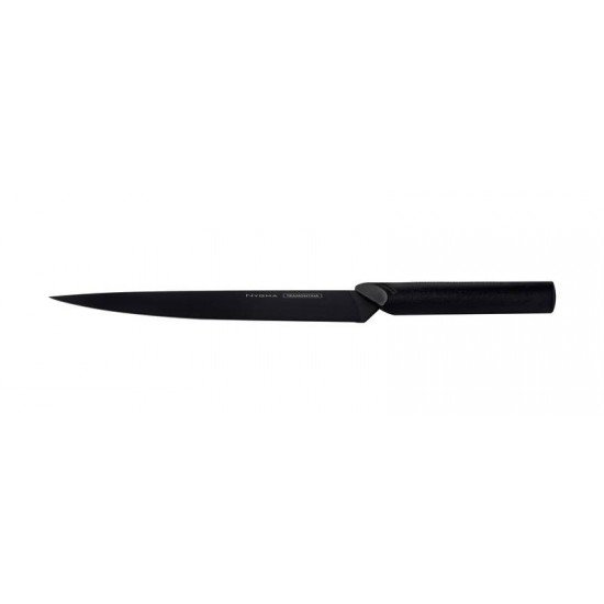FACA CHEF TRAMONTINA NYGMA COM LÂMINA EM AÇO INOX E CABO DE POLIPROPILENO TEXTURIZADO PRETO 8